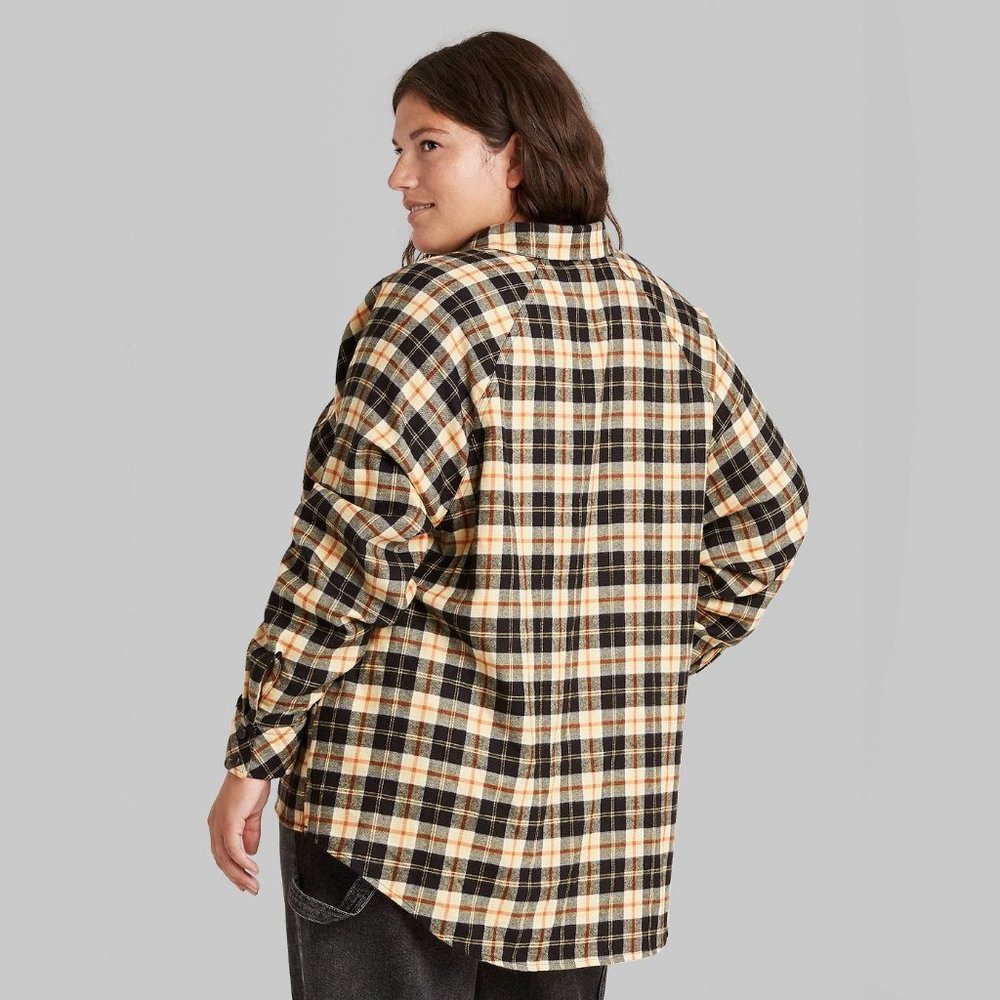 Wild Fable Plaid Oversized Button-Down Shirt - Picture 6 of 9